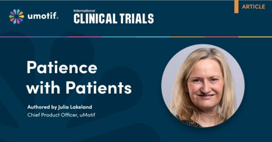 Patience with Patients article with Julia Lakeland headshot