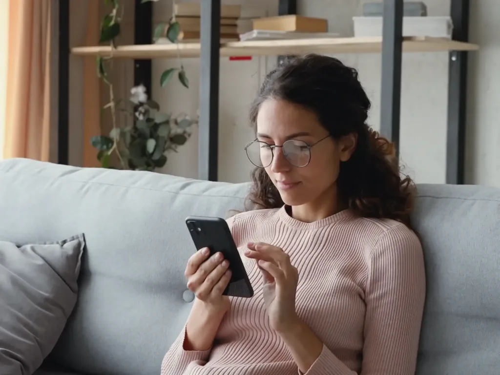 Woman on phone